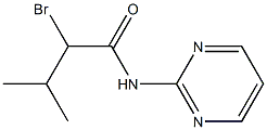 2-bromo-3-methyl-N-pyrimidin-2-ylbutanamide Struktur