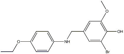 2-bromo-4-{[(4-ethoxyphenyl)amino]methyl}-6-methoxyphenol Struktur