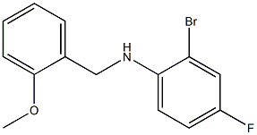 2-bromo-4-fluoro-N-[(2-methoxyphenyl)methyl]aniline Struktur