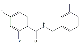 2-bromo-4-fluoro-N-[(3-fluorophenyl)methyl]benzamide Struktur