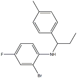 2-bromo-4-fluoro-N-[1-(4-methylphenyl)propyl]aniline Struktur