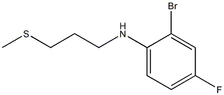 2-bromo-4-fluoro-N-[3-(methylsulfanyl)propyl]aniline Struktur