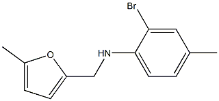 2-bromo-4-methyl-N-[(5-methylfuran-2-yl)methyl]aniline Struktur