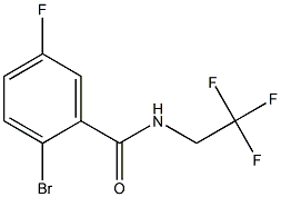 2-bromo-5-fluoro-N-(2,2,2-trifluoroethyl)benzamide Struktur