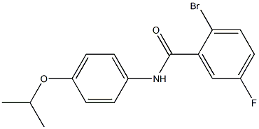 2-bromo-5-fluoro-N-[4-(propan-2-yloxy)phenyl]benzamide Struktur