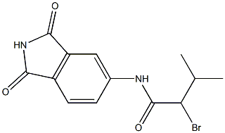 2-bromo-N-(1,3-dioxo-2,3-dihydro-1H-isoindol-5-yl)-3-methylbutanamide Struktur