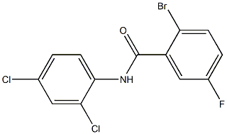 2-bromo-N-(2,4-dichlorophenyl)-5-fluorobenzamide Struktur