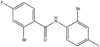 2-bromo-N-(2-bromo-4-methylphenyl)-4-fluorobenzamide Struktur