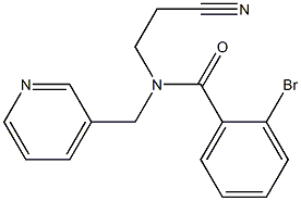 2-bromo-N-(2-cyanoethyl)-N-(pyridin-3-ylmethyl)benzamide Struktur