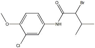 2-bromo-N-(3-chloro-4-methoxyphenyl)-3-methylbutanamide Struktur