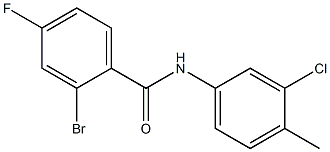 2-bromo-N-(3-chloro-4-methylphenyl)-4-fluorobenzamide Struktur