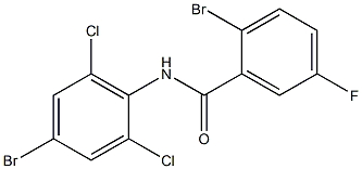 2-bromo-N-(4-bromo-2,6-dichlorophenyl)-5-fluorobenzamide Struktur