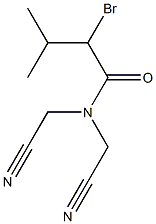 2-bromo-N,N-bis(cyanomethyl)-3-methylbutanamide Struktur