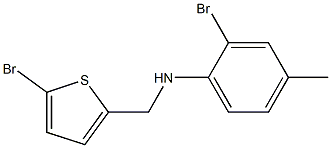 2-bromo-N-[(5-bromothiophen-2-yl)methyl]-4-methylaniline Struktur