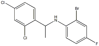 2-bromo-N-[1-(2,4-dichlorophenyl)ethyl]-4-fluoroaniline Struktur