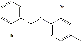 2-bromo-N-[1-(2-bromophenyl)ethyl]-4-methylaniline Struktur