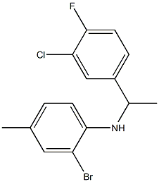 2-bromo-N-[1-(3-chloro-4-fluorophenyl)ethyl]-4-methylaniline Struktur