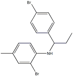 2-bromo-N-[1-(4-bromophenyl)propyl]-4-methylaniline Struktur