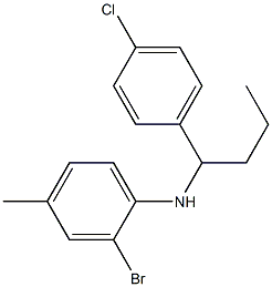 2-bromo-N-[1-(4-chlorophenyl)butyl]-4-methylaniline Struktur