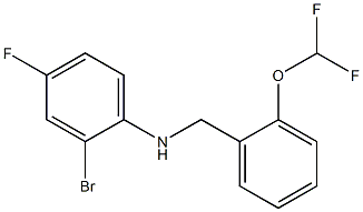 2-bromo-N-{[2-(difluoromethoxy)phenyl]methyl}-4-fluoroaniline Struktur