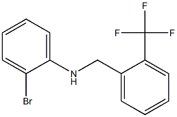 2-bromo-N-{[2-(trifluoromethyl)phenyl]methyl}aniline Struktur