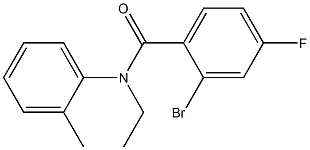 2-bromo-N-ethyl-4-fluoro-N-(2-methylphenyl)benzamide Struktur