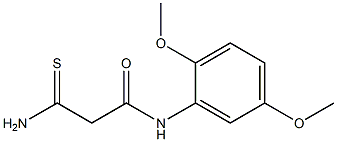 2-carbamothioyl-N-(2,5-dimethoxyphenyl)acetamide Struktur