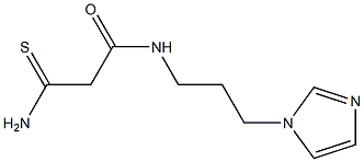 2-carbamothioyl-N-[3-(1H-imidazol-1-yl)propyl]acetamide Struktur