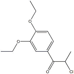 2-chloro-1-(3,4-diethoxyphenyl)propan-1-one Struktur