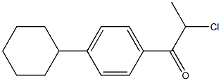 2-chloro-1-(4-cyclohexylphenyl)propan-1-one Struktur