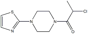 2-chloro-1-[4-(1,3-thiazol-2-yl)piperazin-1-yl]propan-1-one Struktur