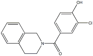 2-chloro-4-(1,2,3,4-tetrahydroisoquinolin-2-ylcarbonyl)phenol Struktur