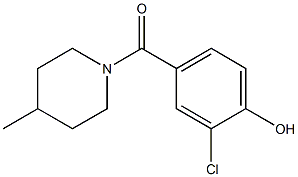 2-chloro-4-[(4-methylpiperidin-1-yl)carbonyl]phenol Struktur