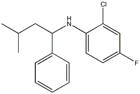 2-chloro-4-fluoro-N-(3-methyl-1-phenylbutyl)aniline Struktur