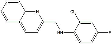 2-chloro-4-fluoro-N-(quinolin-2-ylmethyl)aniline Struktur