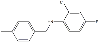 2-chloro-4-fluoro-N-[(4-methylphenyl)methyl]aniline Struktur