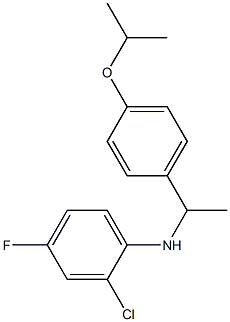 2-chloro-4-fluoro-N-{1-[4-(propan-2-yloxy)phenyl]ethyl}aniline Struktur