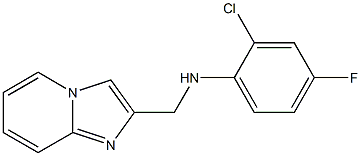 2-chloro-4-fluoro-N-{imidazo[1,2-a]pyridin-2-ylmethyl}aniline Struktur