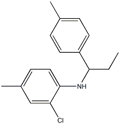 2-chloro-4-methyl-N-[1-(4-methylphenyl)propyl]aniline Struktur