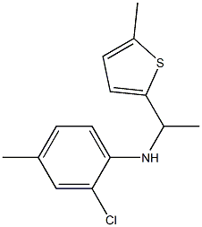 2-chloro-4-methyl-N-[1-(5-methylthiophen-2-yl)ethyl]aniline Struktur