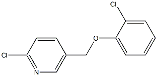 2-chloro-5-(2-chlorophenoxymethyl)pyridine Struktur