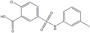 2-chloro-5-[(3-iodophenyl)sulfamoyl]benzoic acid Struktur