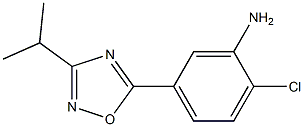 2-chloro-5-[3-(propan-2-yl)-1,2,4-oxadiazol-5-yl]aniline Struktur