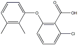 2-chloro-6-(2,3-dimethylphenoxy)benzoic acid Struktur