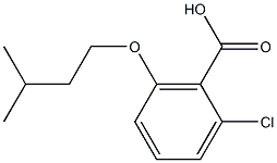 2-chloro-6-(3-methylbutoxy)benzoic acid Struktur