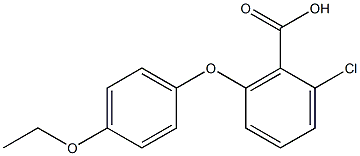 2-chloro-6-(4-ethoxyphenoxy)benzoic acid Struktur