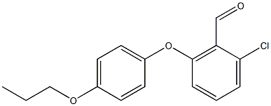 2-chloro-6-(4-propoxyphenoxy)benzaldehyde Struktur