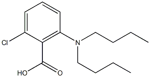 2-chloro-6-(dibutylamino)benzoic acid Struktur