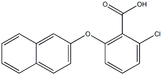 2-chloro-6-(naphthalen-2-yloxy)benzoic acid Struktur