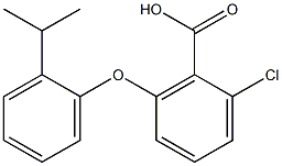 2-chloro-6-[2-(propan-2-yl)phenoxy]benzoic acid Struktur